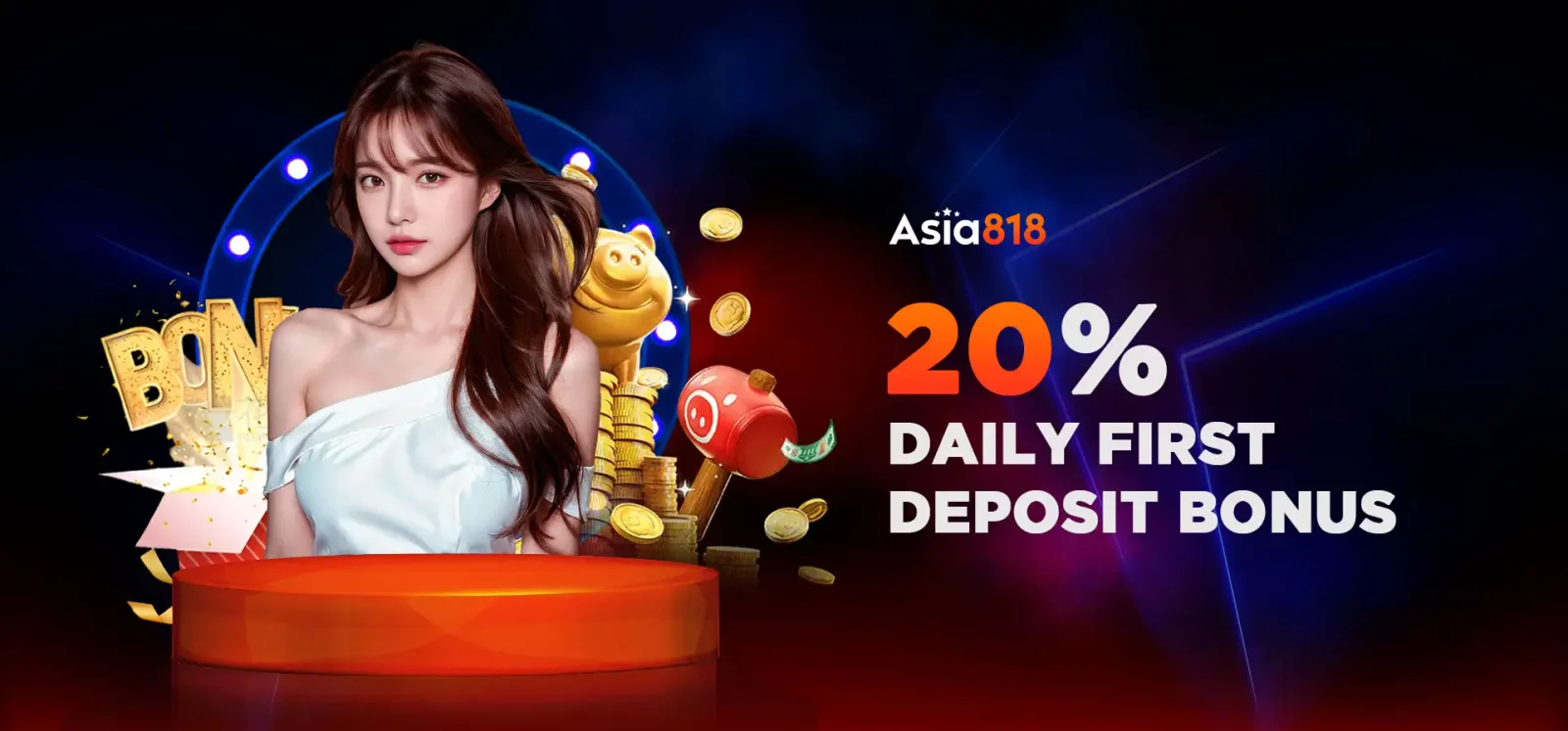 ASIA818 platform-published daily deposit promotion banner