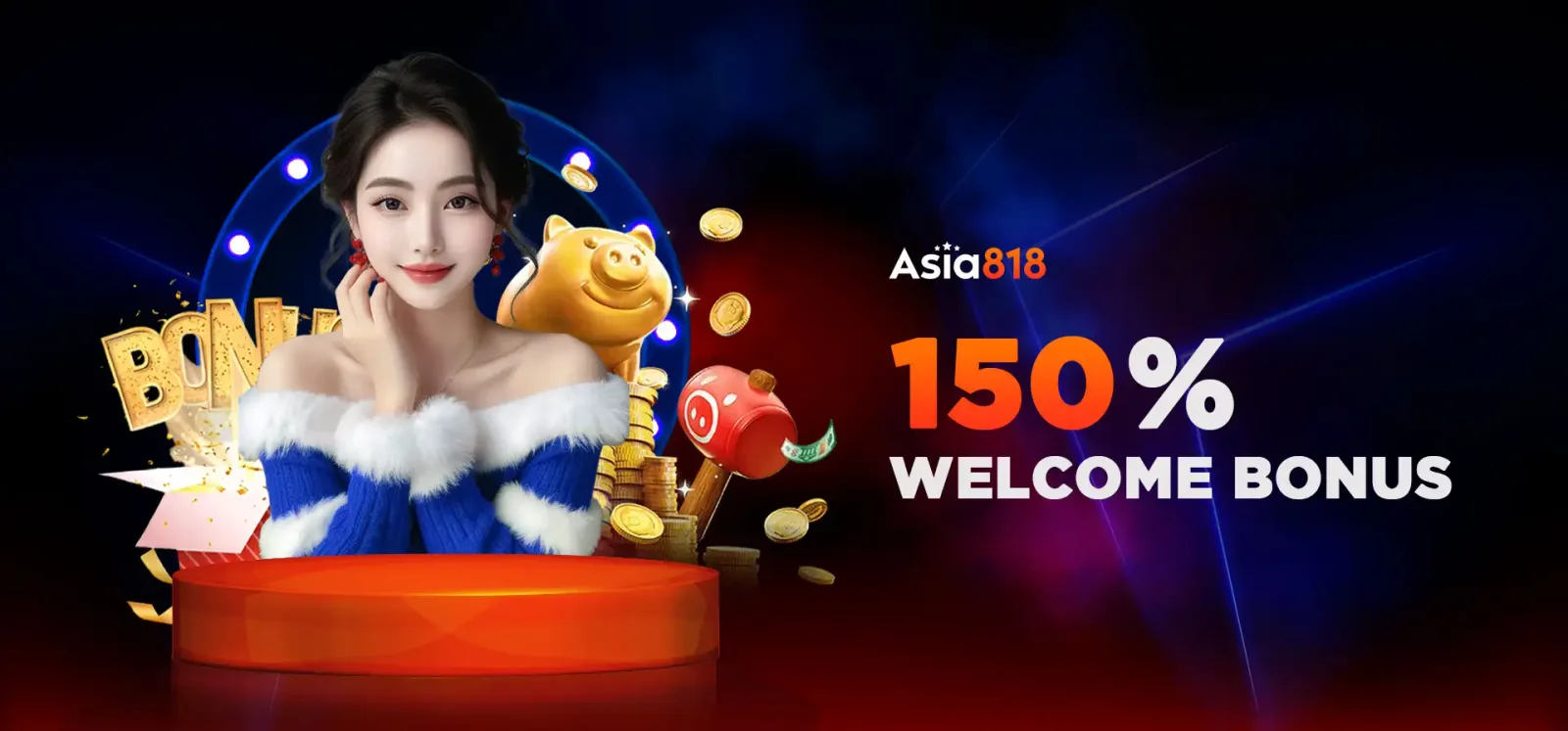 ASIA818 platform-published registration promotion banner